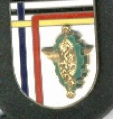 Brustanhänger Versorgungsbataillon Deutsch/Französische Brigade zweiteilig, Kaltemaille, Stacheln, Hummel