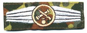 BOS Insignia Rohrwaffenpersonal, color, bronce, on camouflage