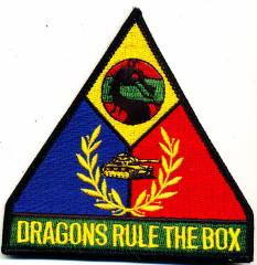 Aufnäher US Army OPFOR Hohenfels D Company 1-4 Inf, Schrift gelb auf grün