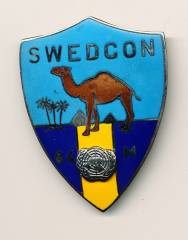 Emailleabzeichen UNO SWEDCON 64 M, Firma Bichay / Kairo