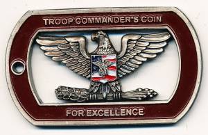 Coin US Army Brooke Army Medical Center Commander, 60 x 36 mm