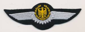 Luftfahrzeugführer (Pilot), Heer, gold auf schwarz, Ausführung von ca. 1985