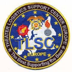 Patch US Army TSLC Europe, size 10,8 cm large, no velcro