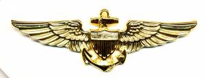 Metallabzeichen US Navy Pilot / Aviator, Originalgröße, Metall