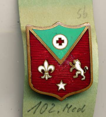 Unit Crest 102nd Medical Battalion, Schraube, Robbins Co.