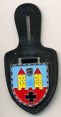 Brustanhänger Heimatschutzbrigade 38 WEISSENFELS, Zinn
