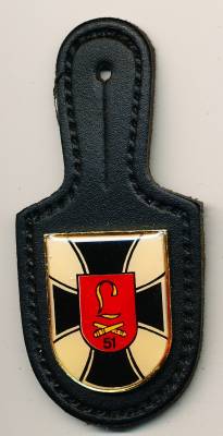 Pocket Badge Field Artillery Battalion 51 IDAR-OBERSTEIN, printed, Wawersich