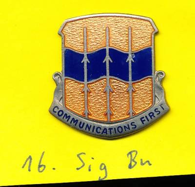 Unit Crest 16th Signal Battalion, Stacheln, 9M