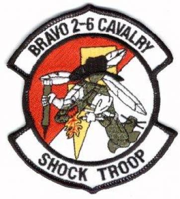 Aufnäher 2-6 Cavalry, Bravo Troop, neue Ausführung, farbig
