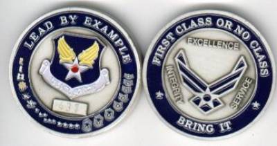 Coin US Air Force LEAD BY EXAMPLE 45 mm