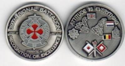 Coin 39th Signal Battalion Europe 40 mm