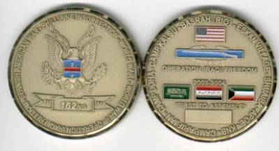 Coin 162nd Infantry Iraq 2003-2004 OIF 50 mm