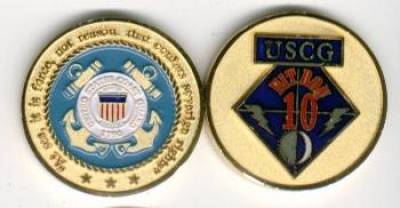 Coin US Coast Guard HITRON 10 mit Farbe 40 mm