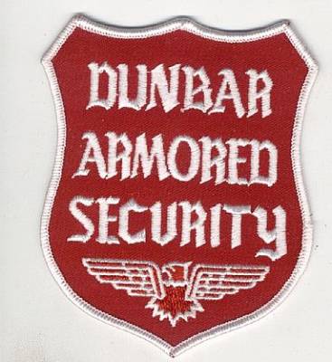 Aufnäher Dunbar Armored Security rot