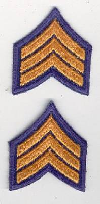 Aufnäher US Police Rangabzeichen Sergeant 2 Stück