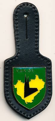 Pocket Badge Area Defense Command 31 COLOGNE, with inscription, Rettenmeier