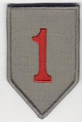 Aufnäher ACU 1st Infantry Division rote Zahl