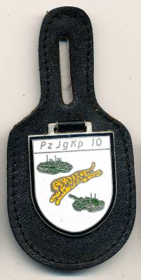 Pocket Badge Tank Destroyer Company 10 HILDESHEIM, hard enamel, no hallmark