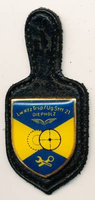Pocket Badge LuftwaffenKFZTransport/Umschlagstaffel 21 DIEPHOLZ, printed, Wawersich
