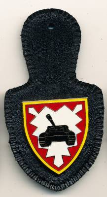 Pocket Badge Armor Brigade 18 BOOSTEDT, new tank, enamel, clutchback, no hallmark
