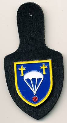 Pocket Badge Airborne Brigade 31 OLDENBURG, painted, pinback, Hummel