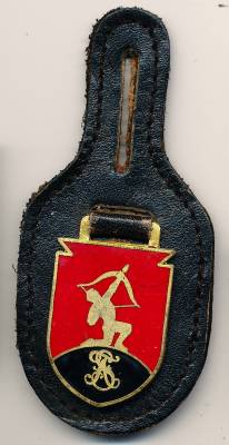 Brustanhänger Heeresflugabwehrschule, Feueremaille, Zinn