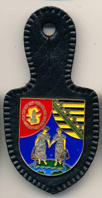 Brustanhänger Munitionsdepot FLÖHA, Relief, Stacheln, Neumeyer