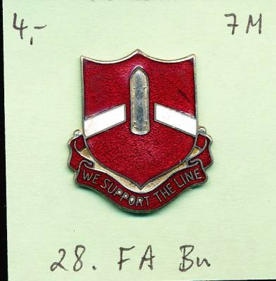 Unit Crest 28th Field Artillery Battalion, Stacheln, 7M