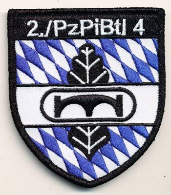 Patch 2./Armored Engineer Battalion 4 BOGEN, with velcro