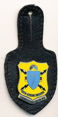 Pocket Badge Signal Battalion 840 ESSEN, hard enamel, pinback, Zinn