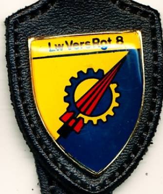 Brustanhänger Luftwaffenversorgungsregiment 8 gedruckt, Wawersich