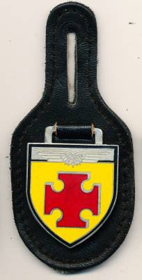 Brustanhänger Luftwaffenversorgungsregiment 4 MOSBACH, Feueremaille, Zinn