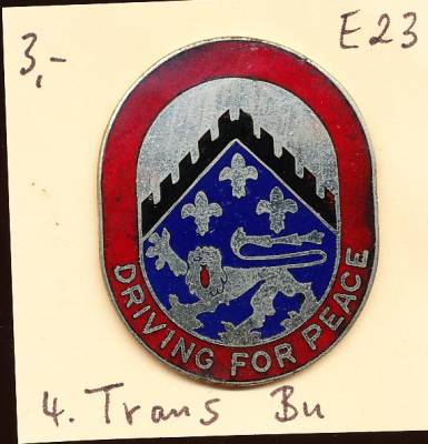 Unit Crest 4th Transportation Battalion, Stacheln, E23, gebraucht