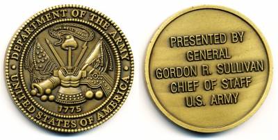 Coin US Army Chief of Staff - General Gordon R. Sullivan - 45 mm