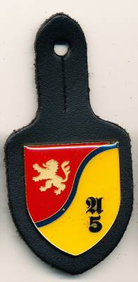 Pocket Badge Armored Cavalry Company 140 SONTRA, yellow, cluchback, Hummel