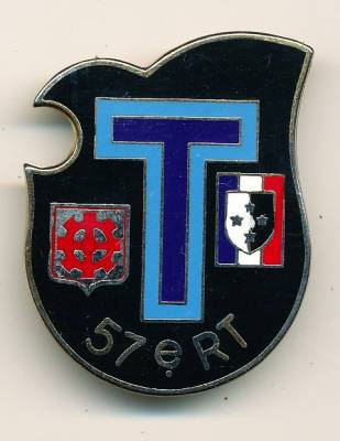 Abzeichen Frankreich 57. Regiment de Transmission, G2544, Drago