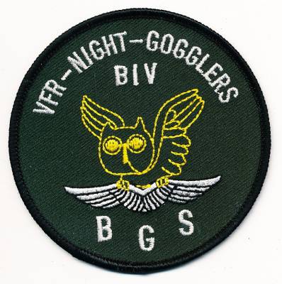Aufnäher BGS BIV NIGHT GOGGLERS Nachtsichtgeräte, ohne Klett