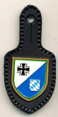 Pocket Badge Landesregiment Bayern, painted (= 2nd type), clutchback, Hummel