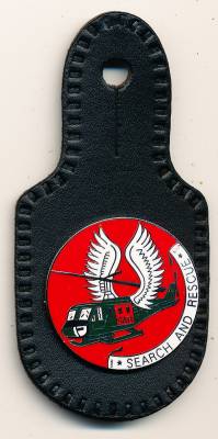 Pocket Badge SAR Saerch and Rescue Helicopter, enamel, clutchback