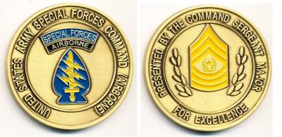 Coin US Army Special Forces Command, Command Sergeant Major, 45 mm