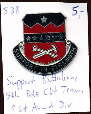 Unit Crest Support Battalion, 5th Brigade Combat Team, 1st Armored Division, Stacheln, S38