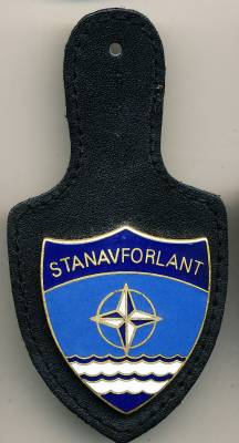 Brustanhänger NATO STANAVFORLANT Marine, Feueremaille, Zinn