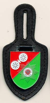 Pocket Badge Military Police Battalion 251 (MP Bn 740) MAINZ, painted, Zinn