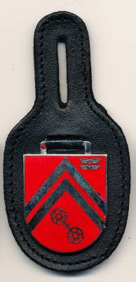 Pocket Badge Army Aviation Regiment 36 FRITZLAR, red, hard enamel, Hummel/Nürnberg