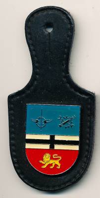 Pocket Badge Logistics Company Security-/Supply Regiment DOD BONN, painted/epoxy coated, pinback, Wachter