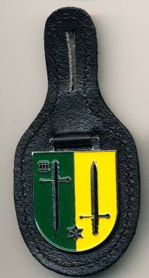 Pocket Badge Guard Regiment 2 NVA/Bw STRAUSBERG, painted, Zinn