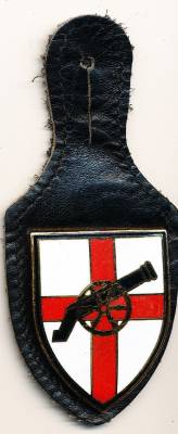 Pocket Badge Field Artillery Battalion 545 LAHNSTEIN, large, hard enamel, pinback, no hallmark