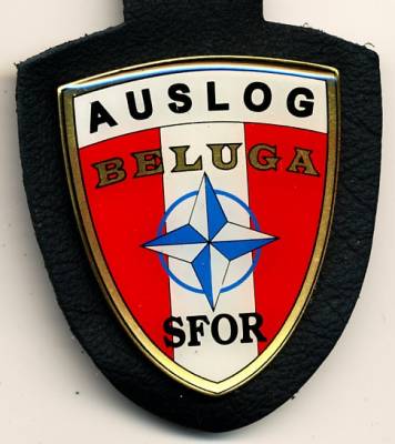 NATO Abzeichen AUSLOG BELUGA SFOR, groß, 54 x 45 mm