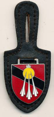 Brustanhänger Raketenartilleriebataillon 112 DELMENHORST, Feueremaille, Zinn