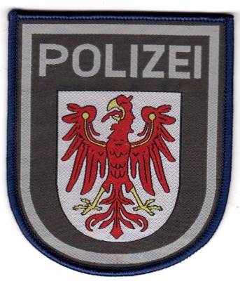 Aufnäher Polizei Brandenburg, gewebt